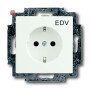B&J2CKA002013A5327 / SCHUKO® Steckdosen-Einsatz mit Aufdruck "EDV" / EAN 4011395129890