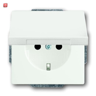 B&J2CKA002018A1494 / SCHUKO® Steckdosen-Einsatz mit Klappdeckel / EAN 4011395129937