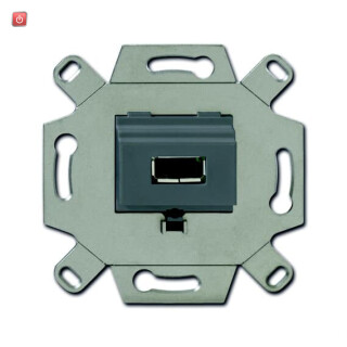 B&J2CKA000230A0417 / USB-Anschlussdose mit Schraubklemmen und Zugentlastung / EAN 4011395167526