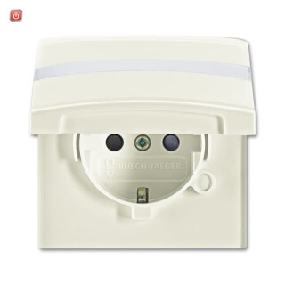 B&J2CKA002064A0299 / SCHUKO® Steckdosen-Einsatz mit Klappdeckel und Beschriftungsfeld / EAN 4011395172308
