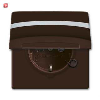 B&J2CKA002064A0298 / SCHUKO® Steckdosen-Einsatz mit Klappdeckel und Beschriftungsfeld / EAN 4011395172292