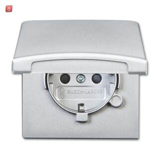 B&J2CKA002064A0293 / SCHUKO® Steckdosen-Einsatz mit Klappdeckel / EAN 4011395172247