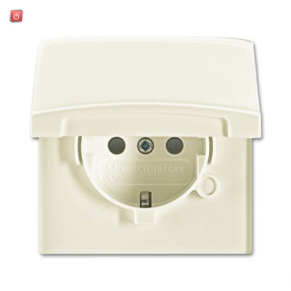 B&J2CKA002064A0292 / SCHUKO® Steckdosen-Einsatz mit Klappdeckel / EAN 4011395172230