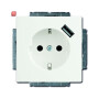B&J2CKA002011A6161 / SCHUKO® USB-Steckdose mit erh. Berührungsschutz / EAN 4011395164365
