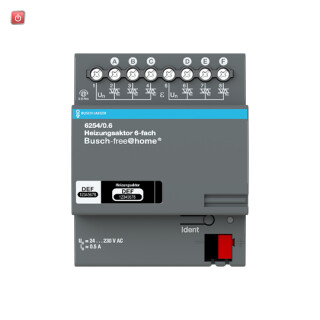 B&J2CKA006220A0025 / 6254/0.6 Heizungsaktor, 6fach, 230 V, REG, BJE / EAN 4011395180419