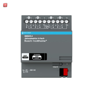 B&J2CKA006220A0029 / 6253/0.4 Jalousieaktor, 4fach, 230 V, REG, BJE / EAN 4011395180440