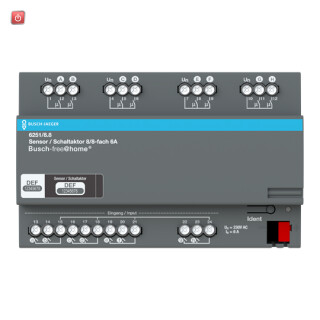 B&J2CKA006220A0024 / 6251/8.8 E/A-Schaltaktor, 8fach, 6 A, REG, BJE / EAN 4011395180396