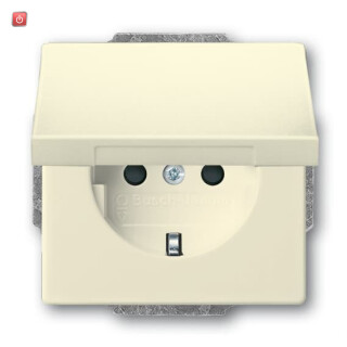 B&J2CKA002018A1518 / SCHUKO® Steckdosen-Einsatz mit Klappdeckel und int. erh. Berührungssch / EAN 4011395229194