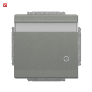B&J2CKA002018A1547 / SCHUKO® Steckdosen-Einsatz mit Klappdeckel, Beschriftungsfeld und LED / EAN 4011395229491