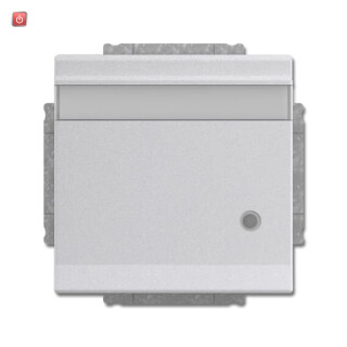B&J2CKA002018A1550 / SCHUKO® Steckdosen-Einsatz mit Klappdeckel, Beschriftungsfeld und LED / EAN 4011395229521