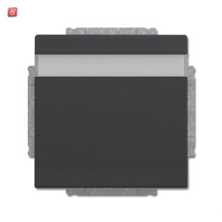 B&J2CKA002018A1537 / SCHUKO® Steckdosen-Einsatz mit Klappdeckel und Beschriftungsfeld / EAN 4011395229392