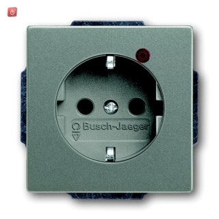 B&J2CKA002011A3877 / Busch-Protector® SCHUKO® Steckdosen-Einsatz mit Überspannungsschutz / EAN 4011395110966