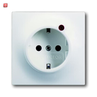 B&J2CKA002011A3894 / Busch-Protector® SCHUKO® Steckdosen-Einsatz mit Überspannungsschutz / EAN 4011395129074