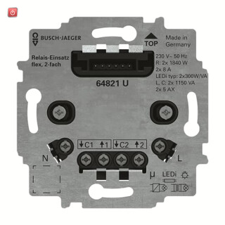 B&J2CKA006800A3044 / 64821 U Relais-Einsatz flex, 2-fach / EAN 4011395295373