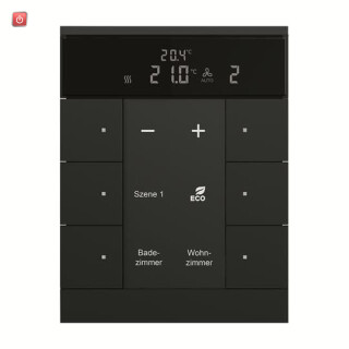 B&J2CKA006330A0034 / Raumtemperaturregler Nebenstelle mit Bedienfunktion 6-fach Busch-Tento / EAN 4011395298688