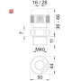 BET2022872 / Kabelverschraubung vollmetrisch M40, PA, lichtgrau, RAL 7035 / EAN 4012195533832