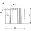 BET2047890 / Rohrendtülle, teilbar metrisch M50, PE, lichtgrau, RAL 7035 / EAN 4012196332311