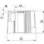 BET2047890 / Rohrendtülle, teilbar metrisch M50, PE, lichtgrau, RAL 7035 / EAN 4012196332311