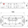 BET7408723 / Universalträger für 3 Modul45-Geräte 165x76x40, PA, graphitschwarz, RA / EAN 4012196435289