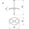 BET2222833 / Nagel-Fix 3x40mm, PP, transparent / EAN...