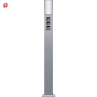 GIR135326 / E-Säule Licht + 3x Leereinheit 1600 mm Gira Energiesäule F Alu / EAN 4010337353263