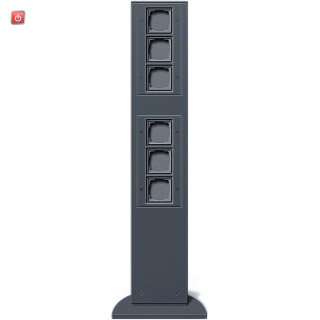 GIR135128 / E-Säule 6x Leereinheit 769 mm Gira Energiesäule Anthrazit / EAN 4010337351283