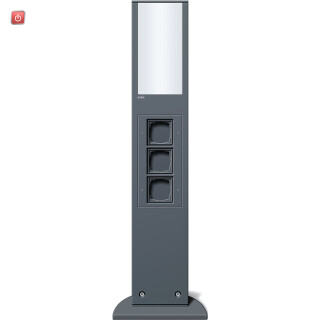 GIR134928 / E-Säule Licht + 3x Leereinheit 769 mm Gira Energiesäule Anthrazit / EAN 4010337349280