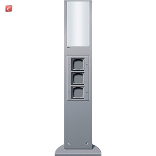 GIR134926 / E-Säule Licht + 3x Leereinheit 769 mm Gira Energiesäule F Alu / EAN 4010337349266