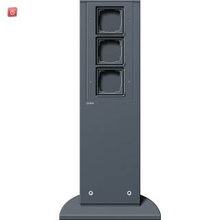 GIR134528 / E-Säule 3x Leereinheit 491 mm Gira Energiesäule Anthrazit / EAN 4010337345282