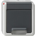 GIR41430 / Steckdose, grau, Aufputz AP, 1 Fach, IP44 /...
