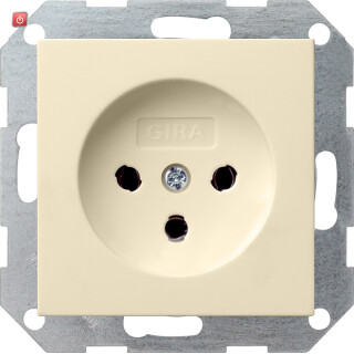 GIR47901 / HNA-Steckd. 10 A System 55 Cremeweiß / EAN 4010337479017