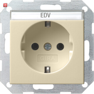GIR45701 / Steckdose, cremeweiß/elektroweiß, Unterputz UP, 1 Fach, IP20 / EAN 4010337457015