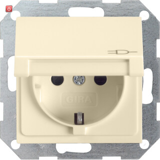GIR41401 / Steckdose, cremeweiß/elektroweiß, Unterputz UP, 1 Fach, IP20 / EAN 4010337414018