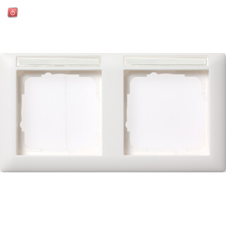 GIR109203 / Abdeckrahmen 2f waager. BSF Standard 55 Reinweiß / EAN 4010337092032