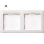 GIR109203 / Abdeckrahmen 2f waager. BSF Standard 55 Reinweiß / EAN 4010337092032