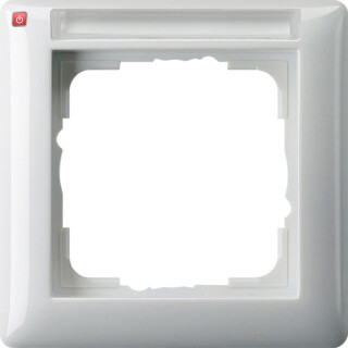 GIR109103 / Rahmen einfach mit Schriftfeld , Standard 55 reinweiss glänzend / EAN 4010337091035