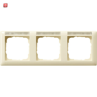 GIR109301 / Abdeckrahmen 3f waager. BSF Standard 55 Cremeweiß / EAN 4010337093015
