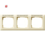 GIR109301 / Abdeckrahmen 3f waager. BSF Standard 55 Cremeweiß / EAN 4010337093015