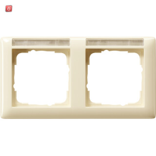 GIR109201 / Abdeckrahmen 2f waager. BSF Standard 55 Cremeweiß / EAN 4010337092018