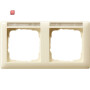GIR109201 / Abdeckrahmen 2f waager. BSF Standard 55 Cremeweiß / EAN 4010337092018