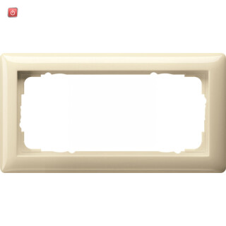 GIR100201 / Rahmen 2-fach ohne Mittelsteg , Standard 55 cremeweiss / EAN 4010337002017