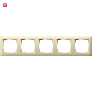 GIR21501 / Abdeckrahmen 5f Standard 55 Cremeweiß / EAN 4010337215011