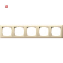 GIR21501 / Abdeckrahmen 5f Standard 55 Cremeweiß /...