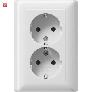GIR78803 / SCHUKO 2f Vollpl. o.Kr. STK Standard 55 Reinweiß / EAN 4010337788034