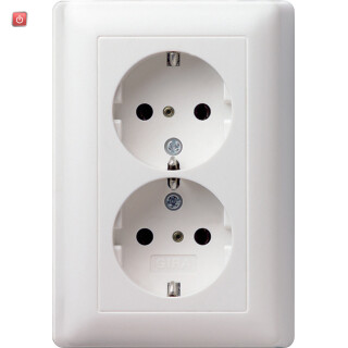 GIR78303 / Steckdose, weiß, Unterputz UP, 2 Fach, IP20 / EAN 4010337783039