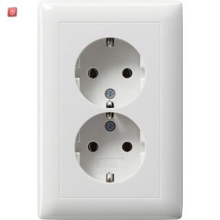 GIR78203 / SCHUKO 2f Vollpl. f. Gerätedose 1,5f Standard 55 Reinweiß / EAN 4010337782032