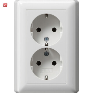 GIR78003 / Steckdose, weiß, Unterputz UP, 2 Fach, IP20 / EAN 4010337780038