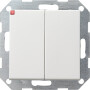 GIR12803 / Tastschalter Wechsel Wechselschalter, System 55 reinweiss glänzend / EAN 4010337128038