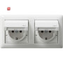 GIR115803 / SCHUKO KD + Set IP44 + Rahmen 2f Standard 55 Reinweiß / EAN 4010337004912