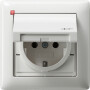 GIR115703 / SCHUKO KD + Set IP44 + Rahmen 1f Standard 55 Reinweiß / EAN 4010337004899